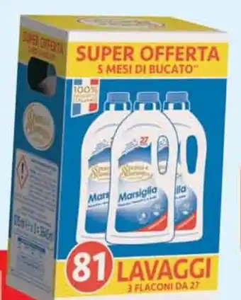 Carrefour Detersivo Liquido Lavatrice Spuma di Sciampagna Marsiglia offerta