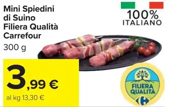 Carrefour Mini Spiedini di Suino Filiera Qualità Carrefour offerta