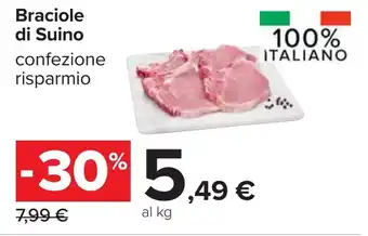 Carrefour Braciole di Suino offerta