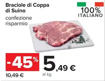 Carrefour Braciole di Coppa di Suino offerta