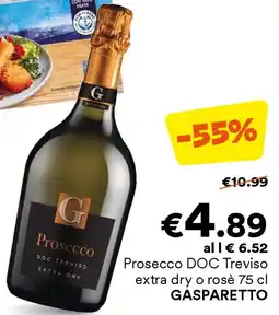 Unes Prosecco doc treviso extra dry o rosè gasparetto offerta