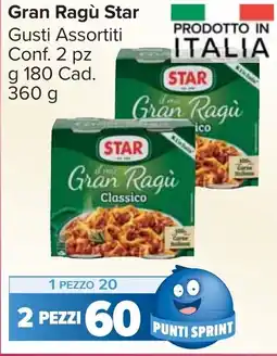 Carrefour Market Gran Ragù Star offerta