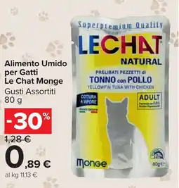 Carrefour Market Alimento Umido per Gatti Le Chat Monge offerta