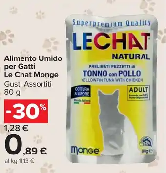 Carrefour Market Alimento Umido per Gatti Le Chat Monge offerta