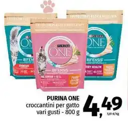 Pam PURINA ONE croccantini per gatto vari gusti offerta