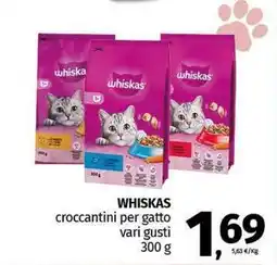 Pam WHISKAS croccantini per gatto vari gusti offerta