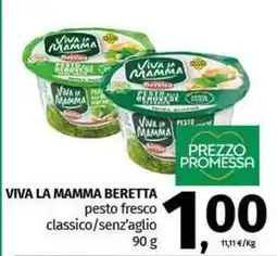 Pam VIVA LA MAMMA BERETTA pesto fresco classico/senz'aglio offerta