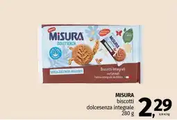 Pam MISURA biscotti dolcesenza integrale offerta