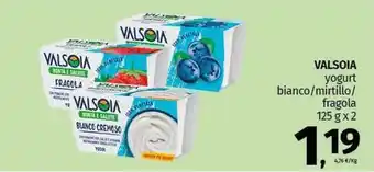 Pam VALSOIA yogurt bianco/mirtillo/ fragola offerta