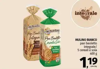 Pam MULINO BIANCO pan bauletto integrale/ 5 cereali e soia offerta