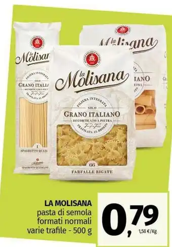 Pam LA MOLISANA pasta di semola formati normali varie trafile - offerta