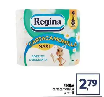 Pam REGINA cartacamomilla 4 rotoli offerta