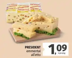 Pam PRESIDENT emmental offerta