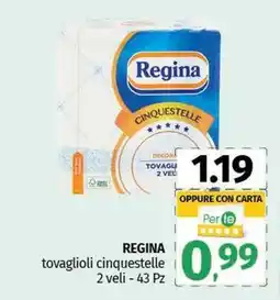 Pam REGINA tovaglioli cinquestelle offerta