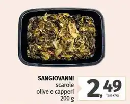 Pam SANGIOVANNI scarole olive e capperi offerta