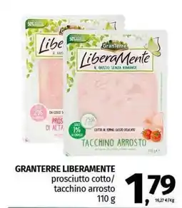 Pam GRANTERRE LIBERAMENTE prosciutto cotto/ tacchino arrosto offerta