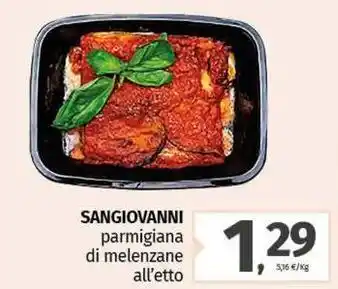 Pam SANGIOVANNI parmigiana di melenzane offerta