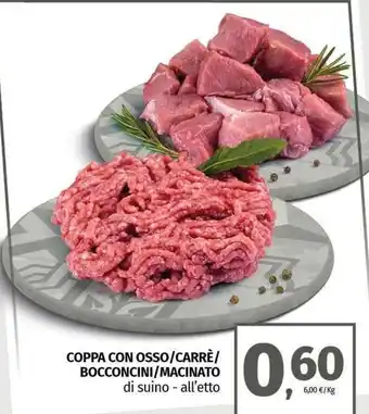 Pam Coppa con osso/carrè/ bocconcini/macinato di suino - all'etto offerta