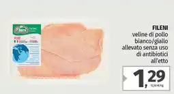 Pam FILENI veline di pollo bianco/giallo allevato senza uso offerta