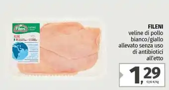 Pam FILENI veline di pollo bianco/giallo allevato senza uso offerta