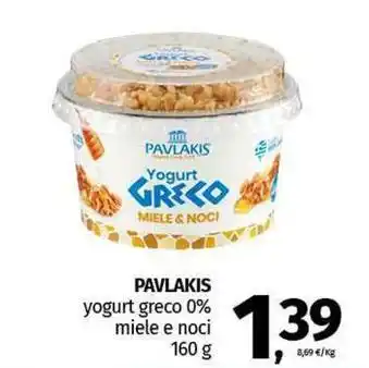 Pam PAVLAKIS yogurt greco 0% miele e noci offerta