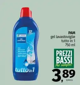 Pam PAM gel lavastoviglie tutto in 1 offerta