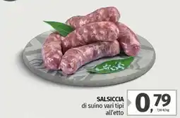 Pam SALSICCIA di suino vari tipi offerta