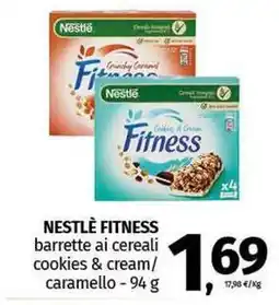 Pam NESTLE FITNESS barrette ai cereali cookies & cream/ caramello offerta