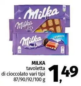 Pam MILKA tavoletta di cioccolato offerta