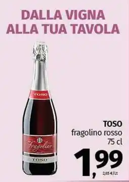 Pam TOSO fragolino rosso offerta