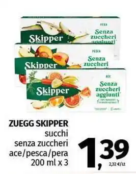 Pam ZUEGG SKIPPER succhi senza zuccheri offerta