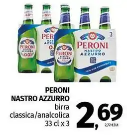 Pam PERONI NASTRO AZZURRO birra classica/analcolica offerta