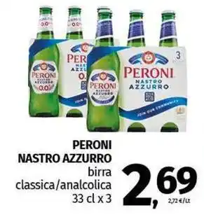 Pam PERONI NASTRO AZZURRO birra classica/analcolica offerta