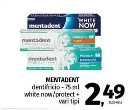 Pam MENTADENT dentifricio offerta