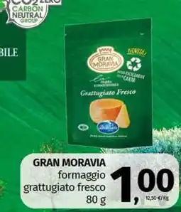 Pam GRAN MORAVIA formaggio grattugiato fresco offerta