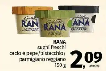 Pam RANA sughi freschi cacio e pepe offerta