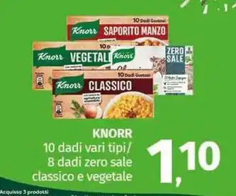 Pam KNORR 10 dadi vari tipi/ 8 dadi zero sale classico e vegetale offerta