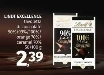 Pam LINDT EXCELLENCE tavoletta di cioccolato offerta