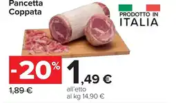 Carrefour Pancetta Coppata offerta