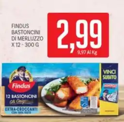 Supermercati Piccolo Findus bastoncini di merluzzo offerta