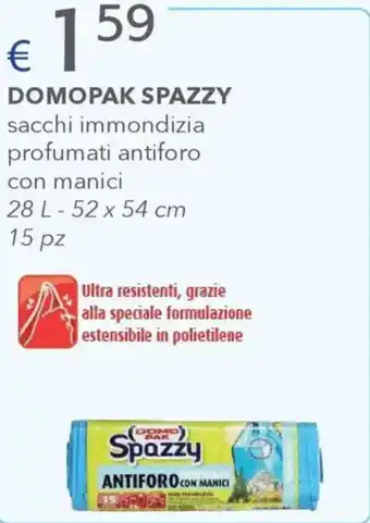 Acqua & Sapone Domopak spazzy sacchi immondizia profumati antiforo con manici offerta