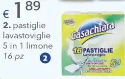 Acqua & Sapone 2. pastiglie lavastoviglie 5 in 1 limone 16 pz offerta