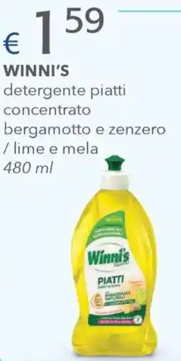 Acqua & Sapone Winni's detergente piatti concentrato bergamotto e zenzero / lime e mela offerta