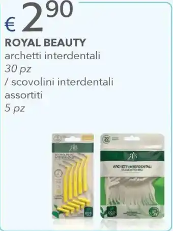 Acqua & Sapone Royal beauty archetti interdentali 30 pz / scovolini interdentali assortiti 5 pz offerta