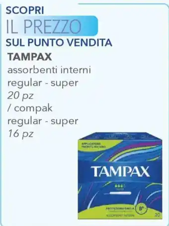 Acqua & Sapone Tampax assorbenti interni regular-super 20 pz / compak offerta