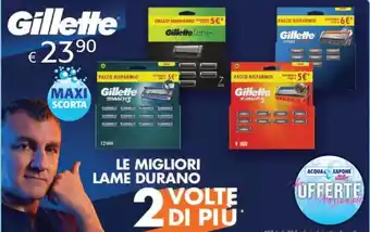 Acqua & Sapone Le migliori lame durano Gillette offerta