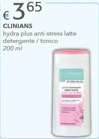 Acqua & Sapone Clinians hydra plus anti-stress latte detergente / tonico offerta