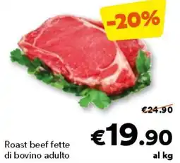 Unes Roast beef fette di bovino adulto offerta