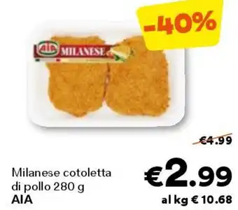 Unes Milanese cotoletta di pollo aia offerta