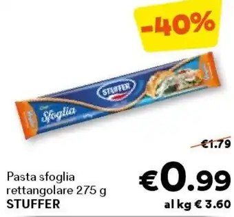 Unes Pasta sfoglia rettangolare stuffer offerta